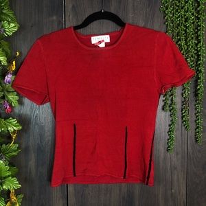 ‘🌸5/$25🌸NWOT Vintage Tempesta Short Sleeved Top Size Medium